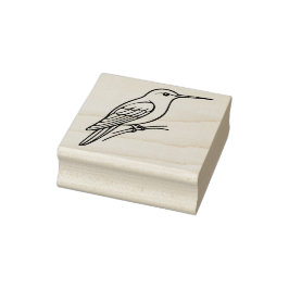 Kolibri-Linienkunst – Vogelillustration Gummistempel
