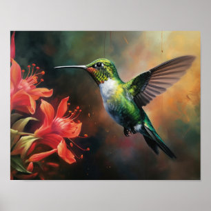 Kolibri-Malerei Kunst Druck Poster