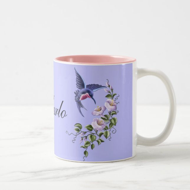 Kolibri mit der Tasse der Blumen-2 (Rechts)