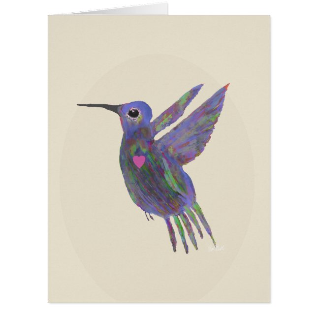 Kolibri mit Herz (Vorderseite)