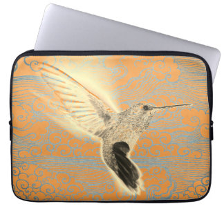 KOLIBRI MIT JAPANISCHEN WOLKEN Rickschaw-Hülle Laptopschutzhülle