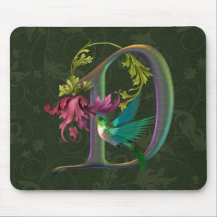 Kolibri-Monogramm D Mousepad
