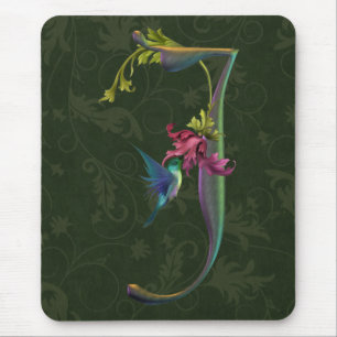 Kolibri-Monogramm J Mousepad