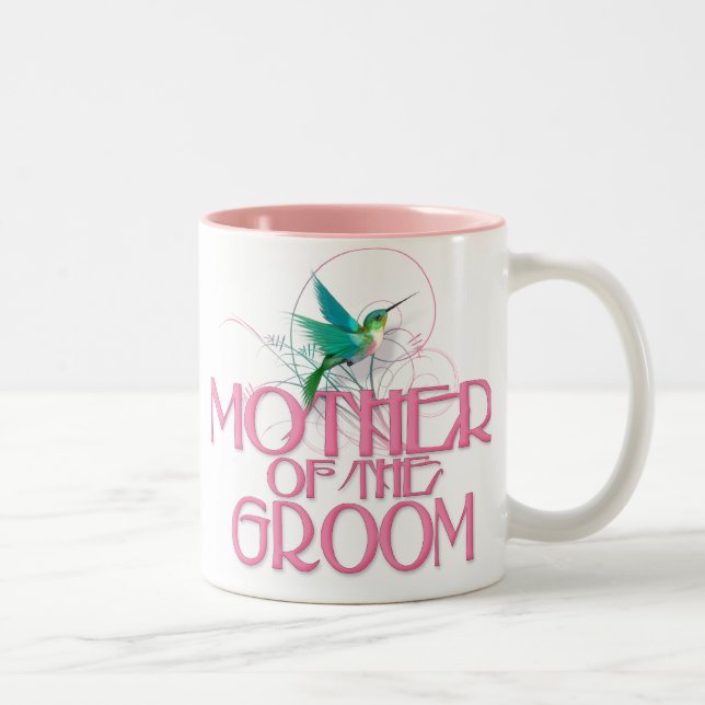Kolibri-Mutter des Bräutigams Zweifarbige Tasse (Rechts)