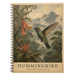 Kolibri-Nebelwald VINTAGE Notizblock