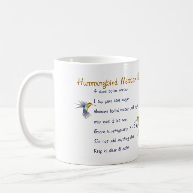 Kolibri-Nektar-Rezept Kaffeetasse (Links)