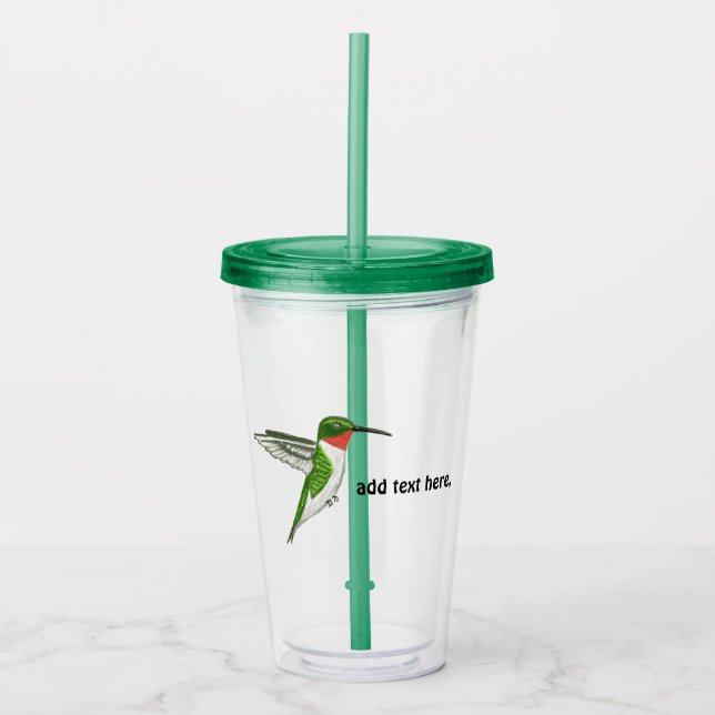 Kolibri personifizieren Reise-Tasse, die coolere Acryltrinkbecher (Vorderseite)