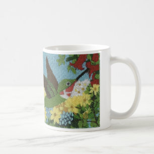 Kolibri reproduziert von einer Handstickerei Kaffeetasse