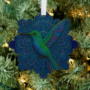 Kolibri-Schmuck Ornament Karte