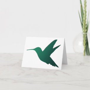 Kolibri-Silhouette Notecard Karte