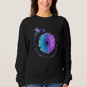 Kolibri-Sonnenblume Suizidpräventionsbewusstsein Sweatshirt