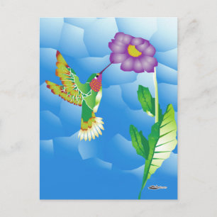 Kolibri: Stilisiert Postkarte