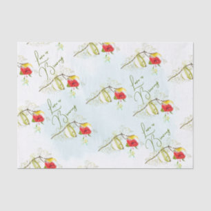 Kolibri-Teetasse-Blumen Seidenpapier
