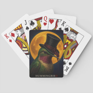 Kolibri-Topfhut-Gothic-Surrealismus Spielkarten