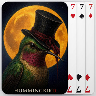 Kolibri-Topfhut-Gothic-Surrealismus Spielkarten