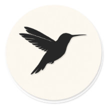 Kolibri-Umschlagssiegel Minimalistische Silhouette
