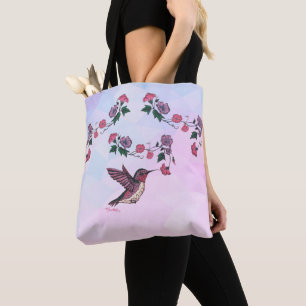 Kolibri- und Blumen-Tragetasche Tasche
