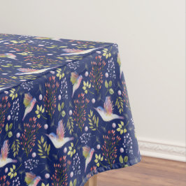 Kolibri- und Blumenmuster Benutzerdefinierter Hint Tischdecke