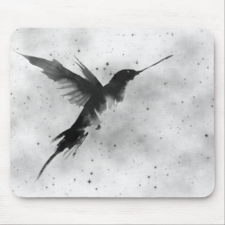 KOLIBRI UND SCHWARZE STERNE MAUSPAD
