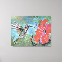 Kolibri und tropische Blume