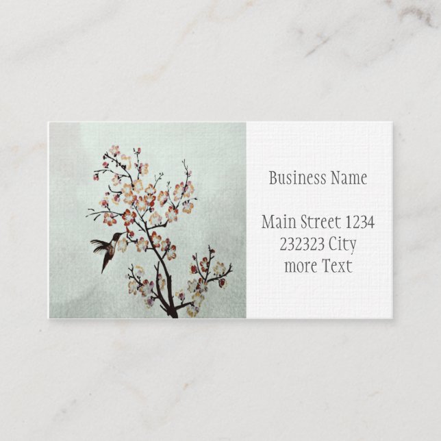 Kolibri Visitenkarte (Vorderseite)