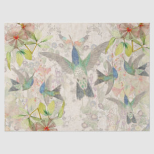 Kolibri-Vogel-Blumen-Gewebe-Papier Seidenpapier