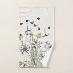 Kolibri-Vögel Catsear Blumen-Bad-Tuch-Set Badhandtuch Set