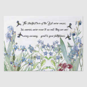 Kolibri-Vogel-Iris-Blumengnaden-Seidenpapier Seidenpapier