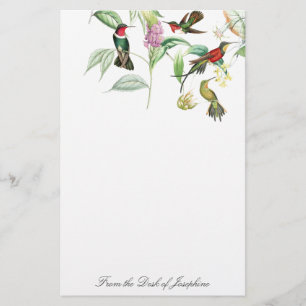 Kolibri-Vogel-Tier-Blumenbriefpapier Briefpapier