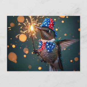 Kolibri zum Unabhängigkeitstag Postkarte