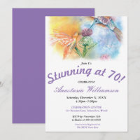 KOLIBRIS ATEMBERAUBEND BEI 60! PARTY EINLADUNG