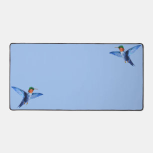 Kolibris auf Hellblau Schreibtischunterlage
