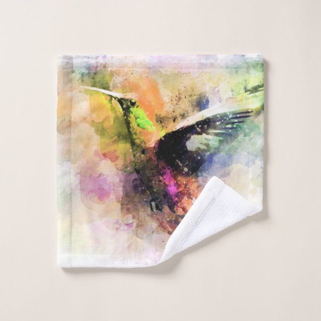 Kolibris Badhandtuch Set (Waschlappen)