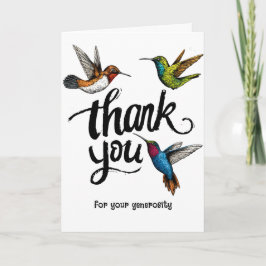 Kolibris danken Ihnen Karte