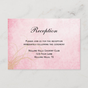 Kolibris in Rosa Aquarell Hochzeitsempfang Begleitkarte