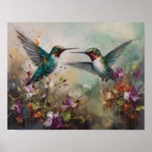 Kolibris Malerei Kunst Druck Poster