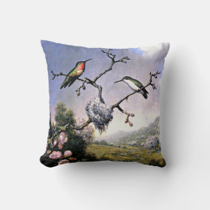 Kolibris und Apfelblüten Kissen