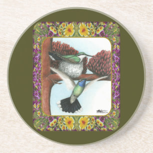 Kolibris und Blumen #3 Getränkeuntersetzer