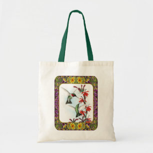 Kolibris und Blumen #5 Tragetasche