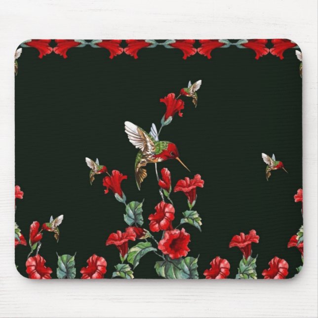 Kolibris und Rosen Mousepad (Vorne)