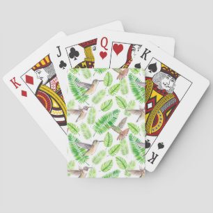Kolibris und tropische Blätter Spielkarten