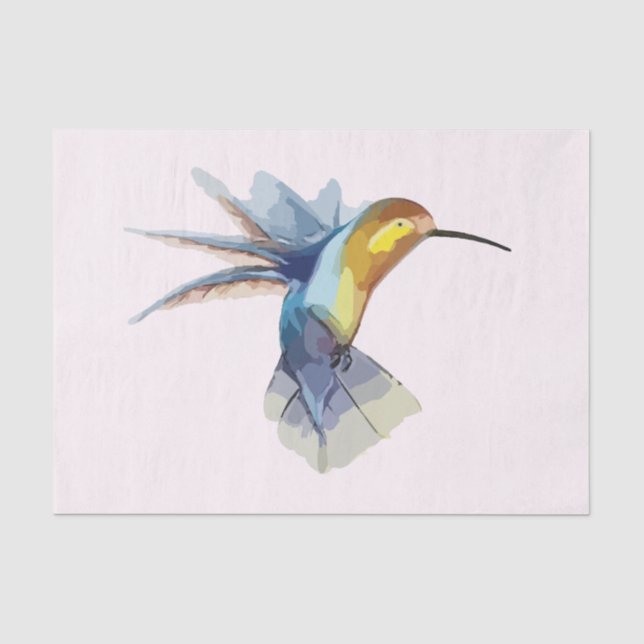 Kolibris Wasserfarbe friedlich schön zeichnend Seidenpapier (Vorderseite)
