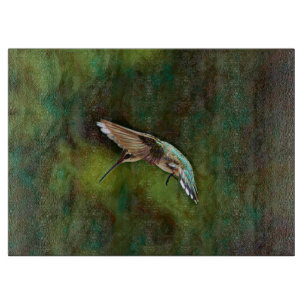 Kolibrivogel-Kunst-Glas-Schneidbrett Schneidebrett