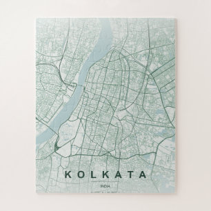 Kolkata Indien Stadtplan Minimales Design