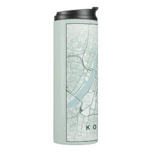 Kolkata Indien Stadtplan Minimales Design Kaffee Thermosbecher