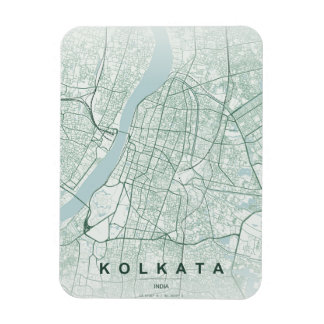Kolkata Indien Stadtplan Minimales Design Magnet