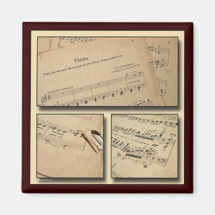Kollage aus Klaviermusik Magnet