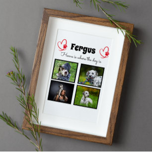Kollage - Hund Foto personalisierte Erinnerung Fotoplatte