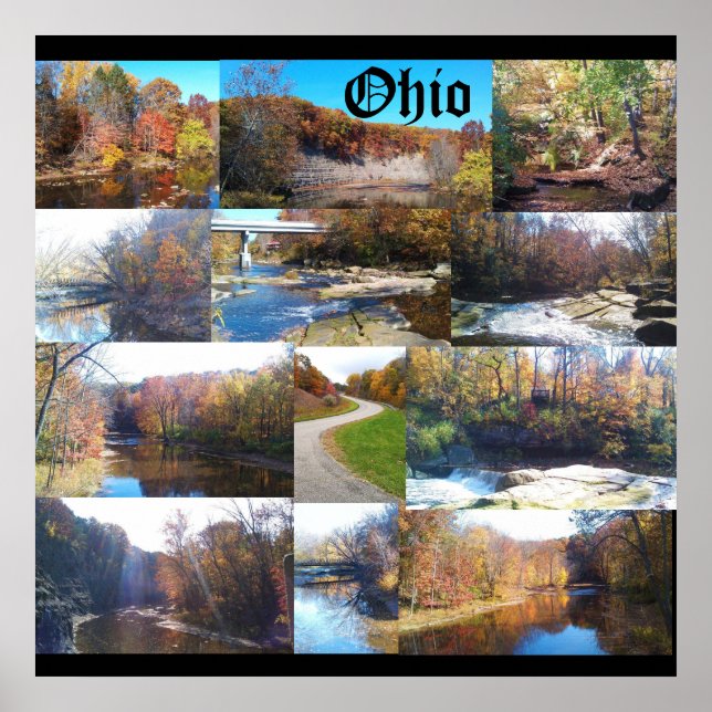 KOLLAGE VON OHIO POSTER (Vorne)