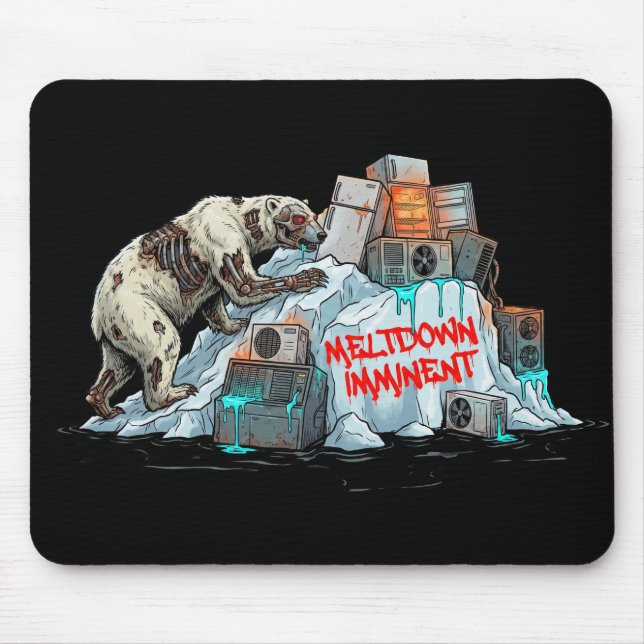 Kollaps Nahe – Klimakollaps Eisbär Mousepad (Vorne)